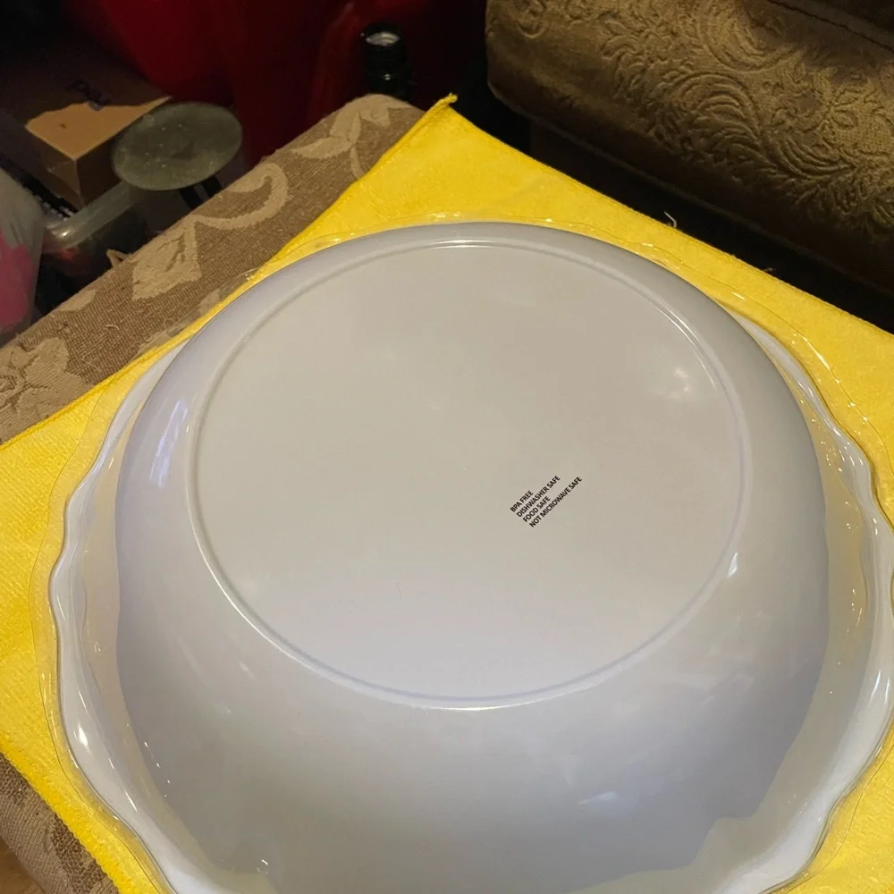 Striped Melamine Serving Set, New in Packaging Oversize Set